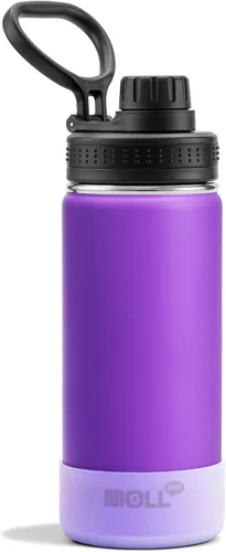 Vista 36 de Botella de agua de 12 oz para niños de acero inoxidable con aislamiento al vacío de boca ancha Botella de agua deportiva - Pequeña botella de agua