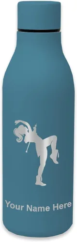 Vista 8 de LaserGram Botella de agua de acero inoxidable de doble pared, Majorette, grabado personalizado incluido