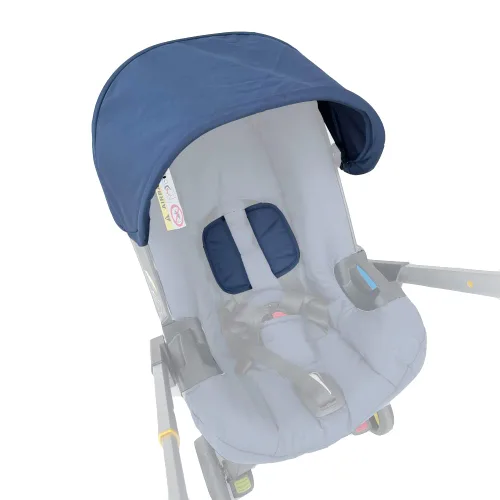 Vista 8 de Accesorios de Repuesto para Cochecito Capota, Escudo de Protección, Parasol Textil Compatible con Asiento de Automóvil y Cochecito Doona (Negro)
