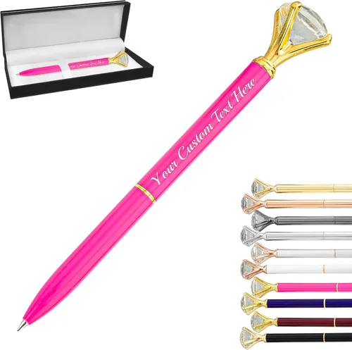 Vista 33 de 1 bolígrafo de diamante con cristal, bolígrafos personalizados a granel con grabado sin nombre, bolígrafos de diamante personalizados, lápiz óptico
