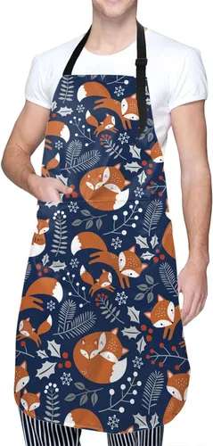 Vista 10 de Delantal ajustable con babero para hombres y mujeres, chef, cocina, barbacoa, parrilla