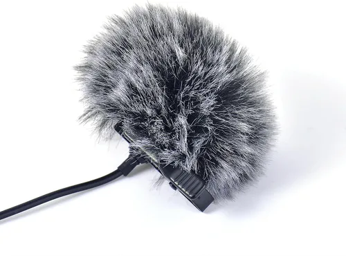 Vista 2 de Ruittos 5 paquetes de micrófonos de solapa para pantalla de viento, diámetro de 0.39 pulgadas, se adapta a la mayoría de clips de solapa, mini