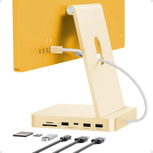Vista 13 de HUB USB C para iMac de 24 pulgadas 2024 M4 con carcasa M.2 SSD NVMe de 4 TB