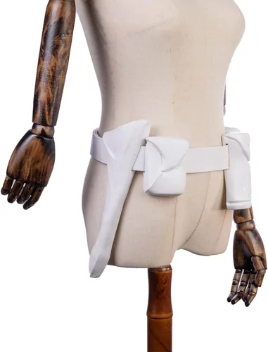 Vista 3 de A&C Hero Cinturón de cosplay, cinturón blanco, disfraz de cosplay para mujer, Blanco