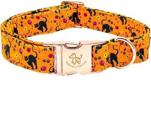Vista 19 de Elegant little tail Collar para perro de Pascua, collar de perro con estampado de huevos de conejo, collar para mascotas, collar rosa para perros