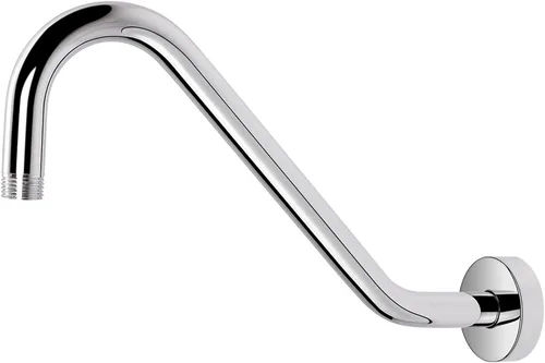 Vista 14 de NearMoon Brazo de extensión de ducha en forma de J, extensor de altura de cabezal de ducha de acero inoxidable con brida, diseño de tubo elevador