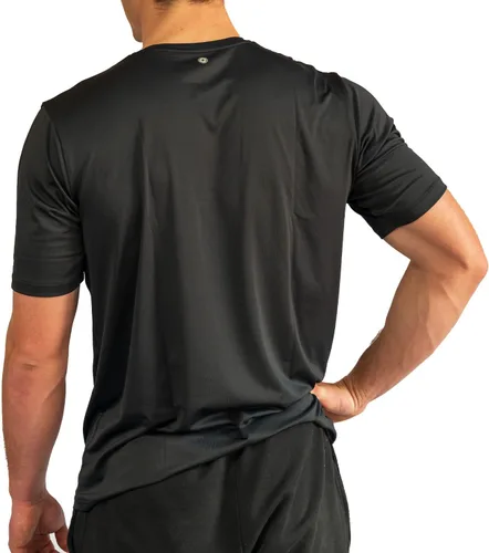 Vista 3 de BUILTCOOL Camisa de cuello redondo para hombre, de secado rápido, absorción de humedad instantánea, protección solar UPF 50