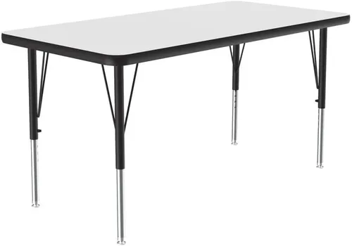 Vista 9 de Correll - Mesa rectangular de 24 x 36 pulgadas, mesa de actividades superior de borrado en seco, altura ajustable (19 a 29), laminado de alta