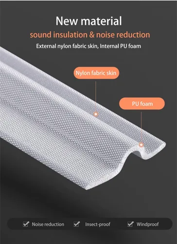 Vista 2 de Tira de sellado autoadhesiva para huecos de ventanas de 80 pulgadas, tira de sellado resistente al viento e insonorizante para puertas, cinta