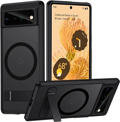 Vista 15 de TIANNIUKE Funda Magnética para Google Pixel 6, Transparente y Resistente al Amarilleo, Compatible con MagSafe, Funda Protectora Antigolpes de Ajuste
