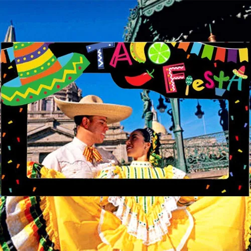 Vista 7 de LaVenty Marco de selfie mexicano, accesorios para cabina de fotos, decoraciones de fiesta