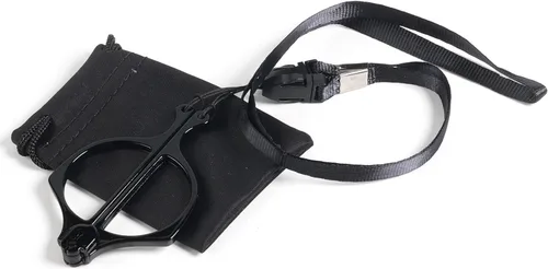 Vista 6 de Eyekepper Lupa de mano gafas de lectura plegables Metalless Lectores sin tornillos con correa para el cuello - Negro +0.50