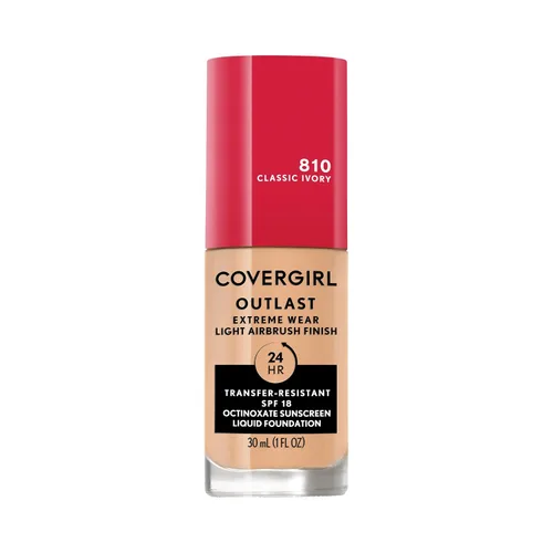 Vista 19 de Covergirl Outlast Extreme Wear Base líquida 3 en 1 de cobertura completa, protector solar SPF 18, beige pulido, 1 onza líquida