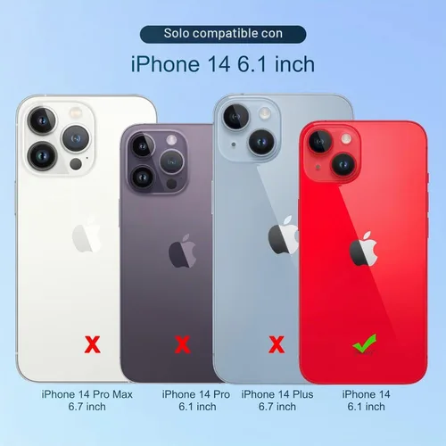 Vista 2 de ULAK Compatible con iPhone 14 Funda Cartera para Mujeres, Cubierta Plegable de Cuero PU Premium con Portador de Tarjetas, Función de Soporte Funda