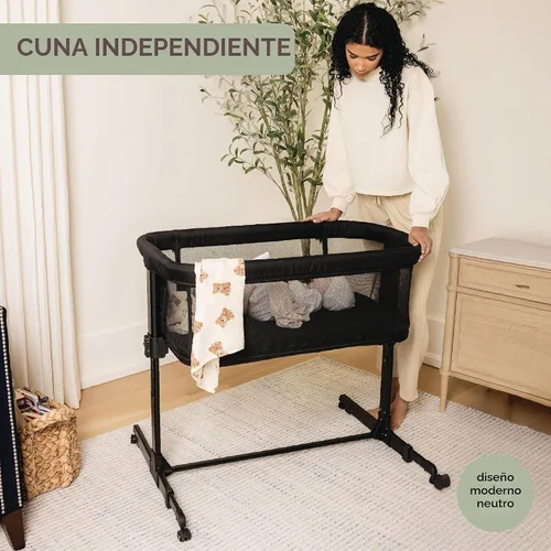 Vista 6 de KoolerThings 3 en 1 cuna/moisés para bebé, cama junto a la cama y parque infantil, fácil de plegar y portátil (Negro) - KoolaBaby (cuna de malla)