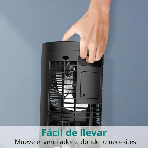 Vista 7 de Dr. Prepare Ventilador oscilante de torre, ventilador de escritorio portátil con opciones de 3 velocidades, circulación de aire dual, oscilación