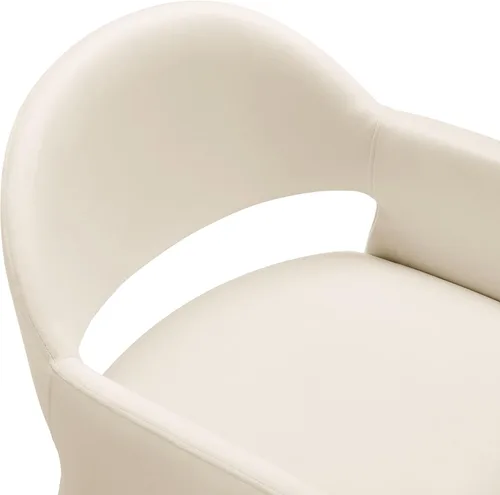 Vista 9 de Modway Talia Performance - Sillón de comedor de terciopelo en alabastro, moderna silla de comedor curvada con respaldo abierto, silla de barril