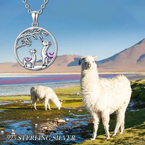 Vista 6 de TANGPOET 925 Sterling Silver Animal Necklace All Cute Animal Pendant Fashion Jewelry Gifts for Women Girls Mother Daughter