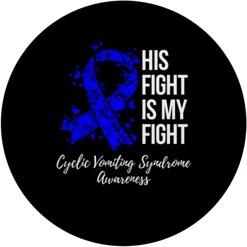 Vista 3 de Su lucha es mi lucha Síndrome de vómito cíclico Conciencia de CVS PopSockets PopGrip intercambiable