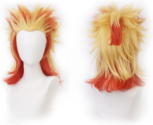 Vista 3 de Disfraz de cosplay de anime, unisex, para adulto, kimono, conjunto completo con peluca