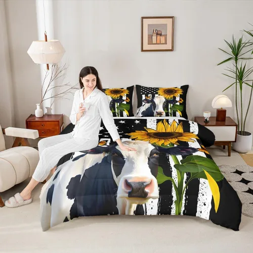 Vista 43 de Juego de edredón con siluetas de oso para niños, tamaño individual, decoración de Navidad para niños y niñas, adultos, edredón de plumón de pinos