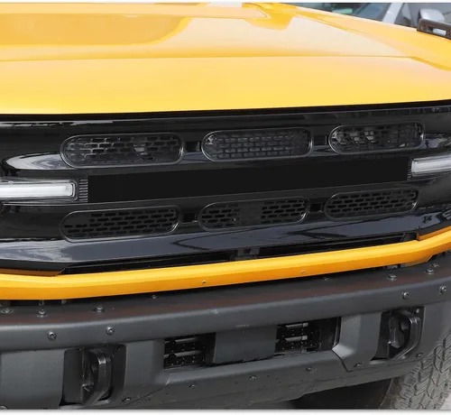 Vista 7 de Kit de 6 piezas de rejilla de malla para parrilla delantera, marco de cubierta, para Ford Bronco 2021-2024 de 2/4 puertas, accesorios exteriores