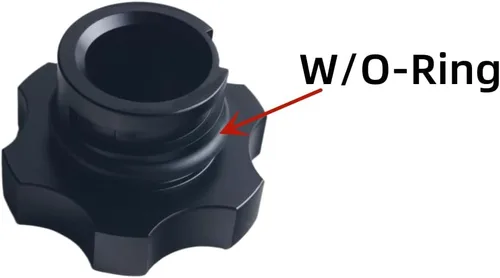 Vista 2 de DEWHEL Tapa de llenado de aceite de motor de aluminio compatible con GM 1992-2018 Número de referencia FC208 FC242 FC219 FC243 FC252 80987 MO-99