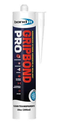 Vista 12 de Bond It Gripbond PRO, sellador y adhesivo híbrido avanzado, compuesto de unión elástica impermeable pintable, sin disolventes, reparación
