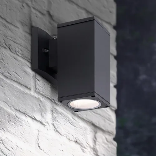 Vista 23 de ASD Lámpara de pared cuadrada para exteriores de 1 luz, enchufe de bombilla E26 de 60 W, 120 V, ETL, cilindro hacia arriba, luces LED
