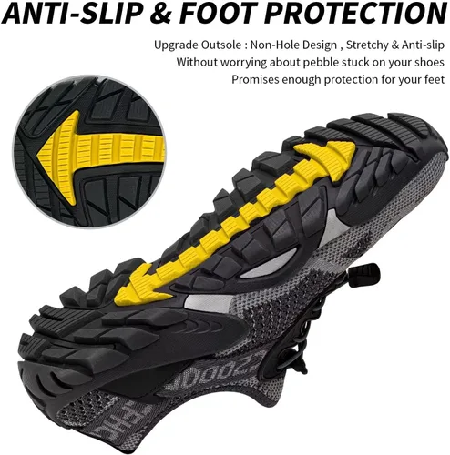 Vista 5 de SOBASO Zapatos de agua para mujeres y hombres, secado rápido, para natación, playa, zapatos acuáticos para deportes acuáticos, buceo, senderismo