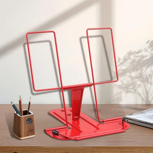 Vista 9 de Honagu Soporte para libros de lectura, soporte ajustable para libros, soporte para documentos, soporte resistente para recetas, libros de texto