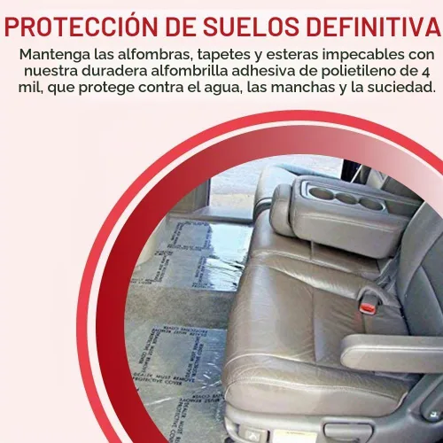 Vista 3 de Hi-Tech - Tapete de plástico autoadhesivo, 4 mil, perforado cada 24 pulgadas, 100 tapetes por rollo, (21 pulgadas de ancho, 200 pies de largo)
