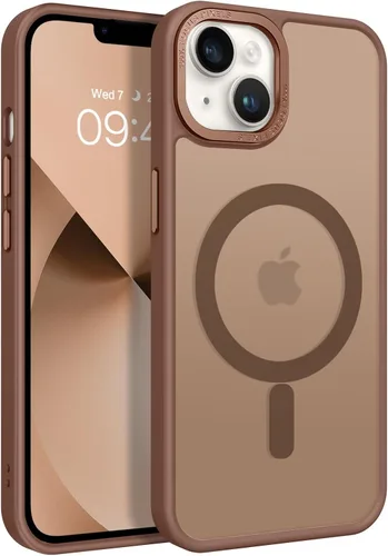 Vista 28 de BENTOBEN Funda magnética para iPhone 13 y iPhone 14 [compatible con Magsafe] Funda translúcida mate para iPhone 13/14, delgada, a prueba de golpes