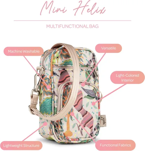 Vista 3 de JuJuBe Mini Helix - Bolso bandolera pequeño con múltiples bolsillos para madres o adolescentes