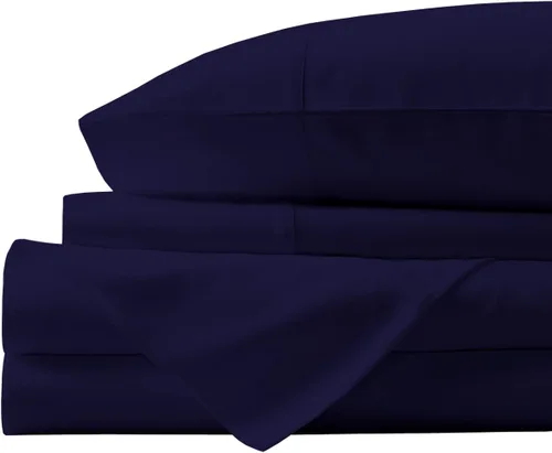 Vista 12 de Juego de cama de 5 piezas, 100% algodón egipcio de 600 hilos, fundas de almohada y sábana bajera con bolsillo extra profundo, ropa de cama suave