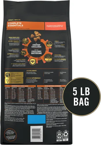 Vista 6 de Purina Pro Plan Complete Essentials - Alimento seco para perros con mezcla triturada de salmón y arroz, fórmula seca con probióticos para perros