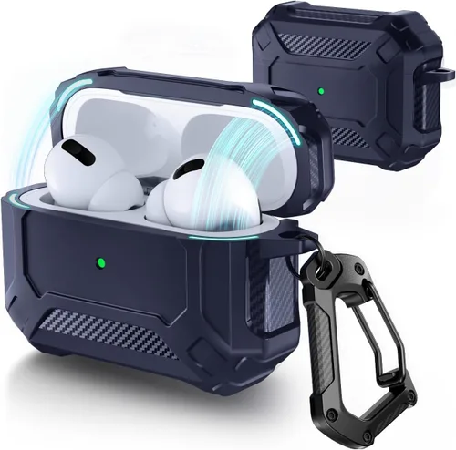 Vista 12 de Lerobo - Funda para AirPod Pro 2ª/1ª con bloqueo seguro compatible con Magsafe B-Negro