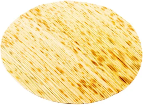 Vista 2 de Restaurantware Posavasos de bambú de 3 pulgadas, 200 posavasos de madera desechables, posavasos de mesa de bambú seguros y sostenibles