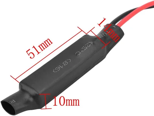 Vista 6 de ESUPPORT 2 x Resistencia de carga LED para señal de giro de motocicleta universal de 12V, solución para intermitentes parpadeantes y errores