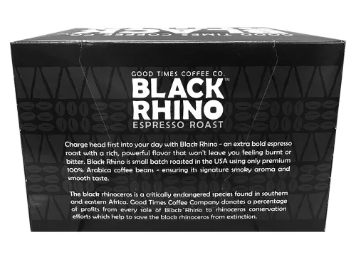 Vista 5 de Black Rhino Espresso Roast - Tazas individuales para cafeteras Keurig K-Cup, 72