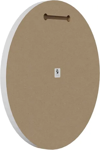Vista 3 de Stupell Industries Placa circular de pared circular con forma de luna creciente con formas abstractas y malvados, 12 pulgadas de diámetro Stupell