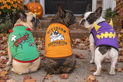 Vista 6 de iChoue Disfraz de bulldog francés de Halloween, alas de murciélago, araña Camisa de disfraz alas de murciélago