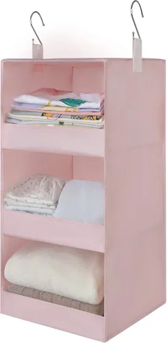 Vista 32 de GRANNY SAYS Organizador Colgante de 6 Estantes para Closet, Separable en 2 Paquetes de 3 Estantes Colgantes, Organizador Colgante para Dormitorio, 6