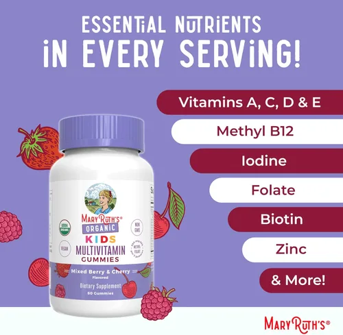 Vista 8 de MaryRuth Organics Vitaminas para niños Multi Suministro para 1 mes Gomitas multivitamínicas para niños de 4 años en adelante Multivitamínico