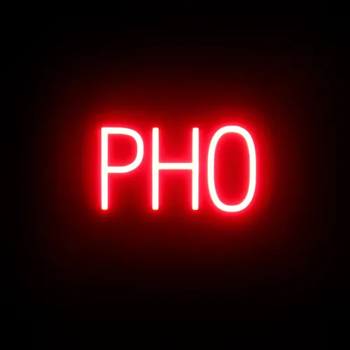 Vista 59 de SpellBrite Señal de PHO para restaurantes Señalización LED azul para restaurantes con LED de neón para empresas 13.2 x 6.3 pulgadas