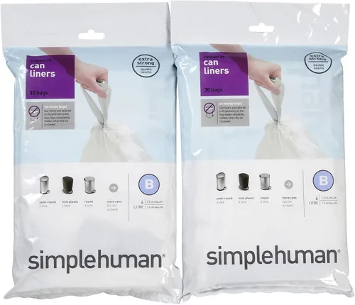 Vista 23 de simplehuman Forro para bote de basura de ajuste personalizado, 45 litros/12 galones, 20 unidades (paquete de 2)