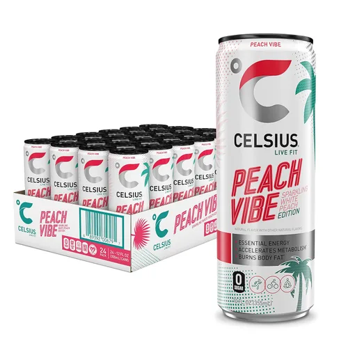 Vista 15 de CELSIUS Naranja Espumosa, Bebida Energética Esencial Funcional de 12 onzas líquidas (paquete de 4)