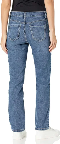 Vista 2 de Gloria Vanderbilt - Amanda - Jeans clásicos de tiro alto y corte cónico para mujer, talla petite