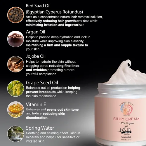 Vista 2 de Red Egyptian Cyperus Rotundus Crema orgánica de mantenimiento del depilación Concentrado de aceite de Saad rojo orgánico Cuidado posterior a