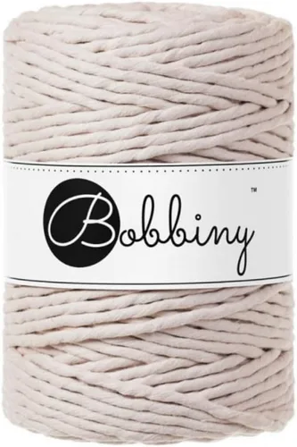 Vista 17 de Bobbiny Cordón de macramé XXL de 0.197 in de una sola capa (aguamarina), 108 yardas/330 pies (100% algodón reciclado)